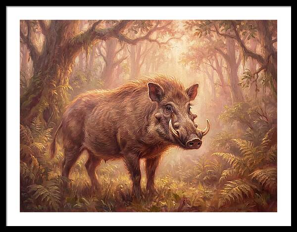 Visayan Warty Pig In Forest
