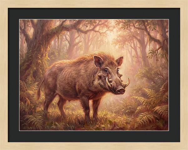 Visayan Warty Pig In Forest