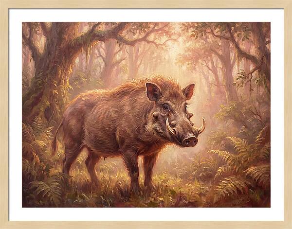 Visayan Warty Pig In Forest