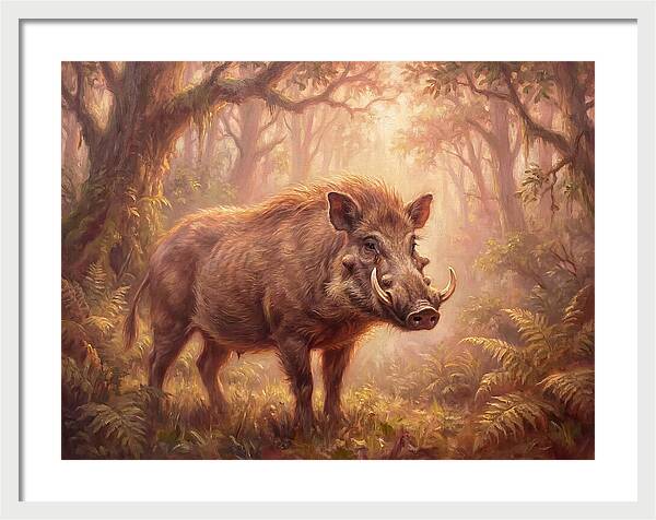 Visayan Warty Pig In Forest
