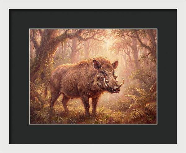 Visayan Warty Pig In Forest