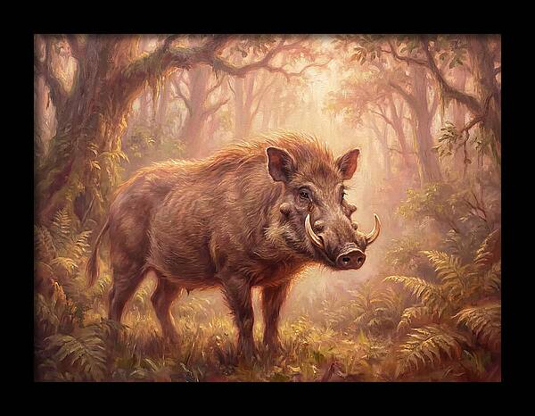Visayan Warty Pig In Forest