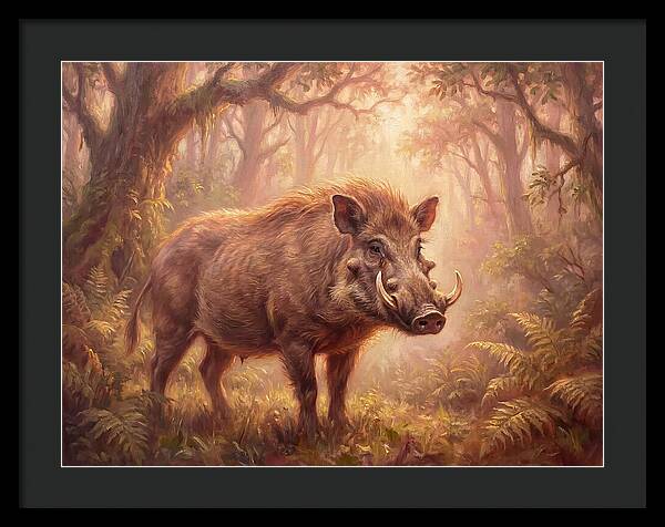 Visayan Warty Pig In Forest