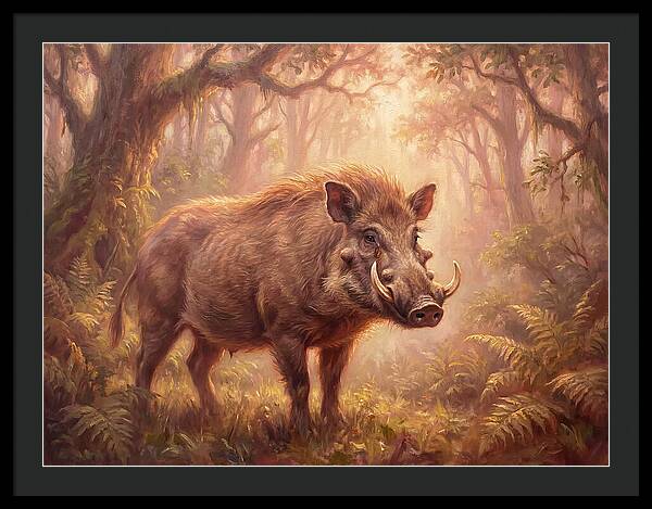 Visayan Warty Pig In Forest