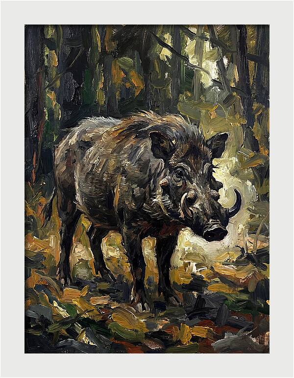 Visayan Warty Pig In Forest