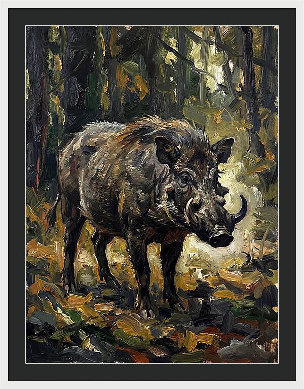 Visayan Warty Pig In Forest