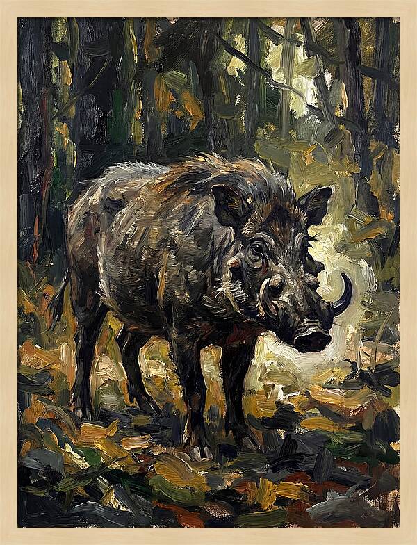 Visayan Warty Pig In Forest
