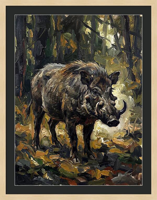 Visayan Warty Pig In Forest