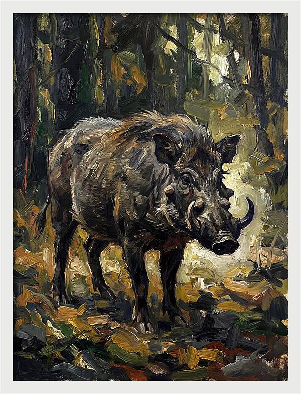 Visayan Warty Pig In Forest