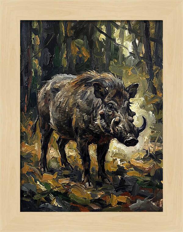 Visayan Warty Pig In Forest