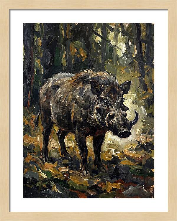 Visayan Warty Pig In Forest