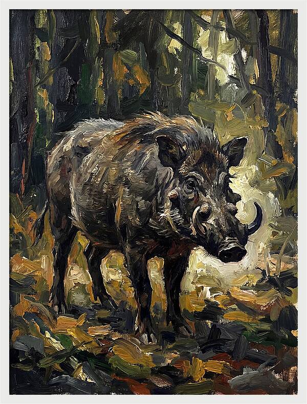 Visayan Warty Pig In Forest