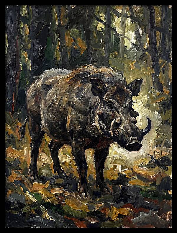 Visayan Warty Pig In Forest