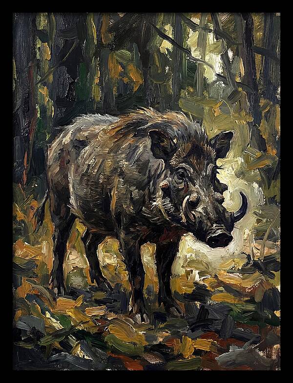 Visayan Warty Pig In Forest