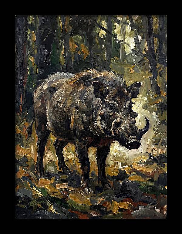 Visayan Warty Pig In Forest