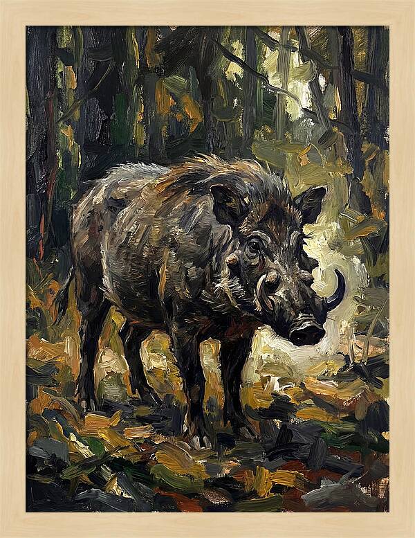 Visayan Warty Pig In Forest