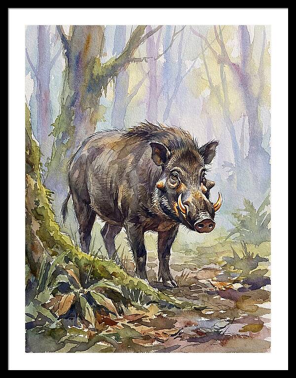 Visayan Warty Pig In Its Habitat