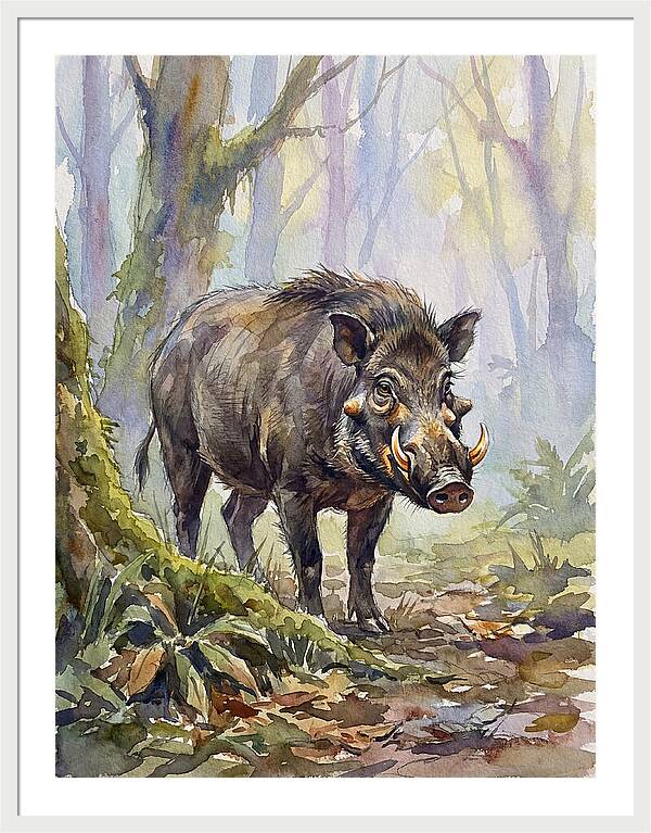 Visayan Warty Pig In Its Habitat