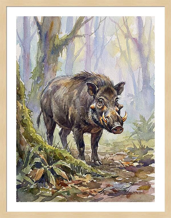 Visayan Warty Pig In Its Habitat