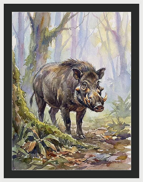 Visayan Warty Pig In Its Habitat