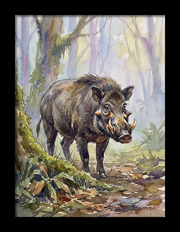 Visayan Warty Pig In Its Habitat