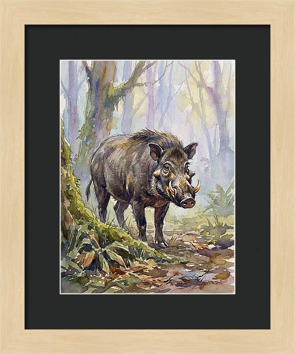 Visayan Warty Pig In Its Habitat