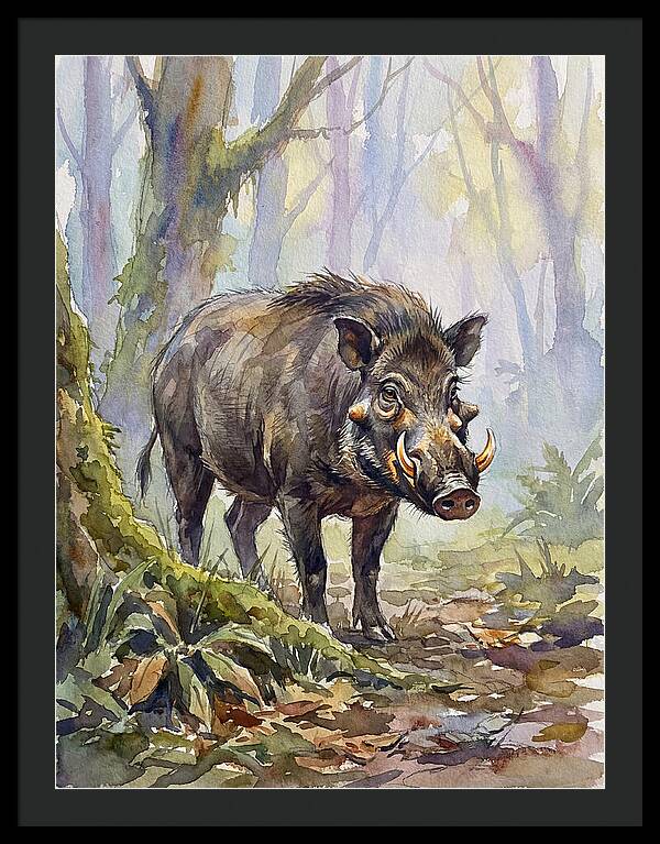 Visayan Warty Pig In Its Habitat