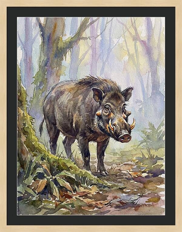 Visayan Warty Pig In Its Habitat