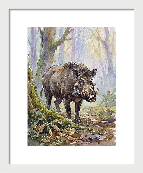 Visayan Warty Pig In Its Habitat