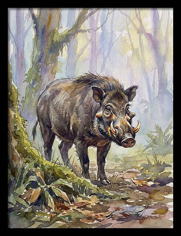 Visayan Warty Pig In Its Habitat