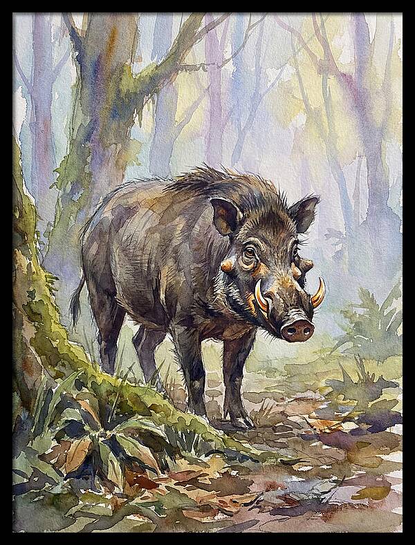 Visayan Warty Pig In Its Habitat