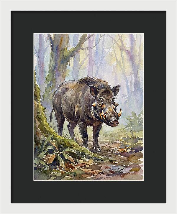 Visayan Warty Pig In Its Habitat