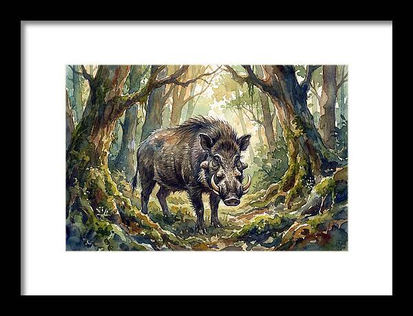Visayan Warty Pig In The Forest