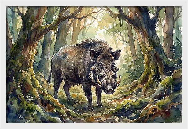 Visayan Warty Pig In The Forest