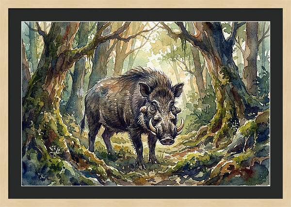 Visayan Warty Pig In The Forest