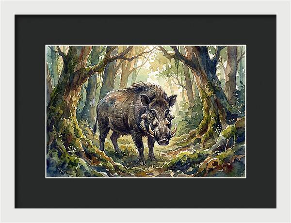 Visayan Warty Pig In The Forest