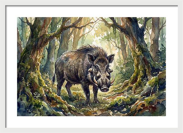 Visayan Warty Pig In The Forest