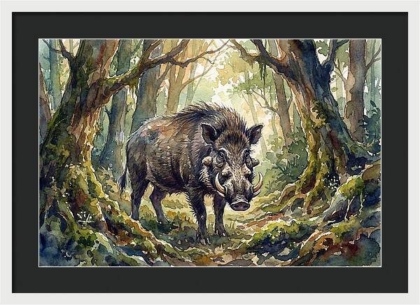 Visayan Warty Pig In The Forest
