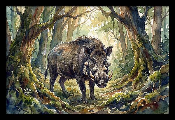 Visayan Warty Pig In The Forest