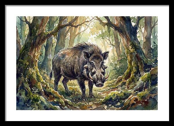 Visayan Warty Pig In The Forest