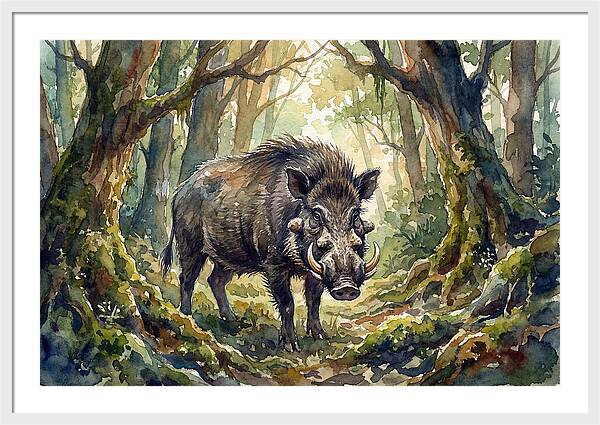 Visayan Warty Pig In The Forest