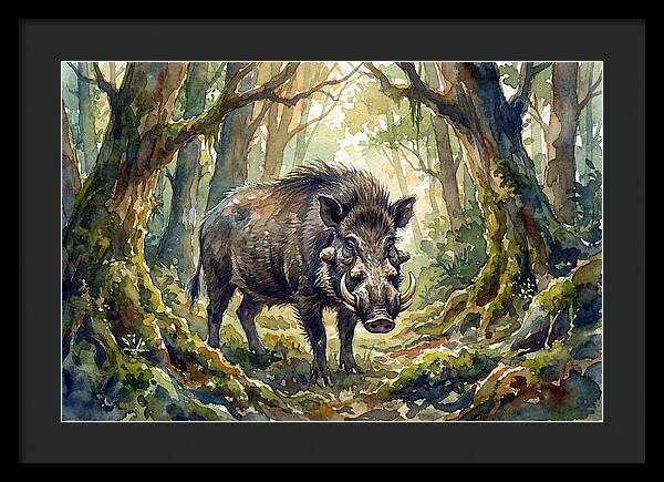 Visayan Warty Pig In The Forest