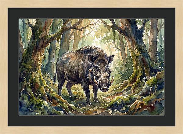 Visayan Warty Pig In The Forest