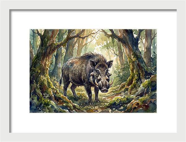 Visayan Warty Pig In The Forest