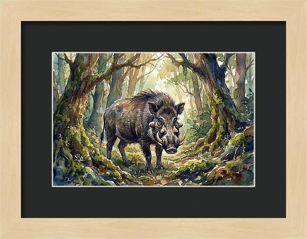 Visayan Warty Pig In The Forest