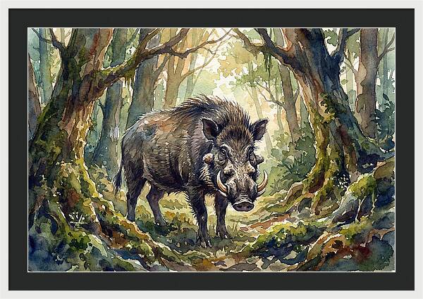 Visayan Warty Pig In The Forest