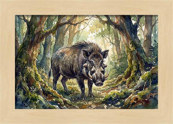 Visayan Warty Pig In The Forest