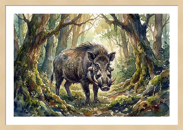 Visayan Warty Pig In The Forest