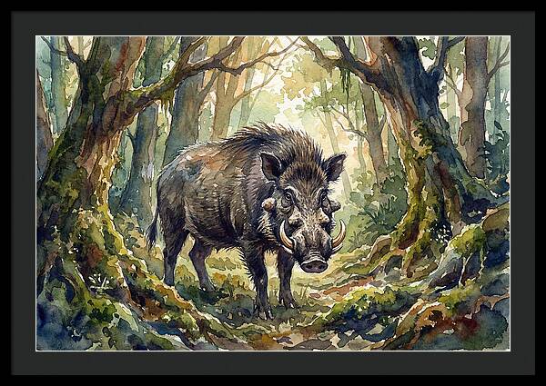 Visayan Warty Pig In The Forest