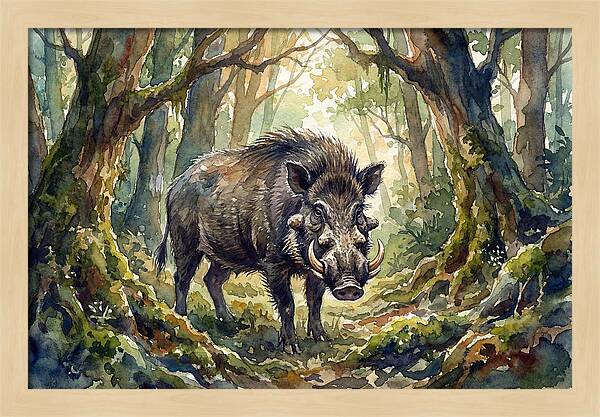 Visayan Warty Pig In The Forest